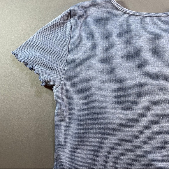 American Eagle Outfitters Light Blue Ribbed Tee - Picture 11 of 11
